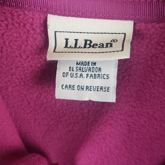 L.L.Bean Fushia Sleeveless Full Zip Fleece Vest Sz L - Picture 4 of 7